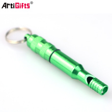 New fashion metal safety keychain whistle